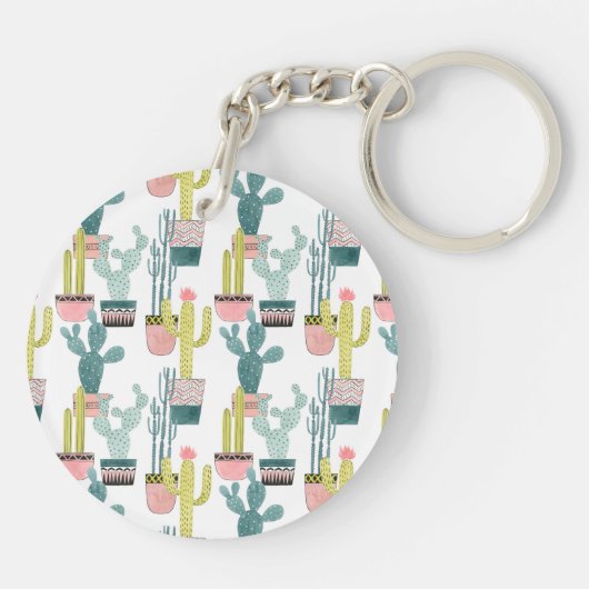 Laten we Taco Over Liefde | Cactus Pattern Sleutelhanger (Achterkant)