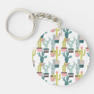 Laten we Taco Over Liefde   Cactus Pattern Sleutelhanger