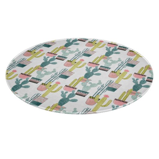 Laten we Taco Over Liefde | Cactus Pattern Snijplank (Hoek)