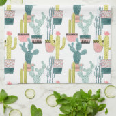 Laten we Taco Over Liefde | Cactus Pattern Theedoek (Gevouwen)