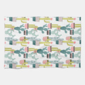 Laten we Taco Over Liefde | Cactus Pattern Theedoek (Horizontaal)