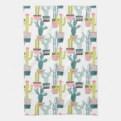 Laten we Taco Over Liefde | Cactus Pattern Theedoek (Verticaal)