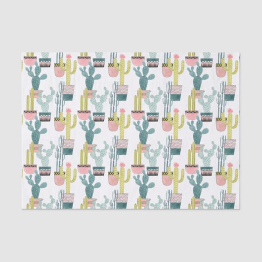 Laten we Taco Over Liefde | Cactus Pattern Tissuepapier (Voorkant)