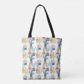 Laten we Taco Over Liefde | Cactus Pattern Tote Bag (Achterkant)