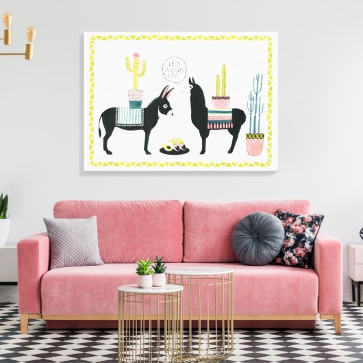 Laten we Taco Over Liefde Canvas Afdruk (Insitu (Woonkamer))