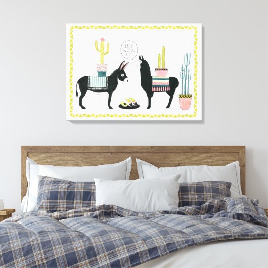 Laten we Taco Over Liefde Canvas Afdruk (Insitu (Slaapkamer))