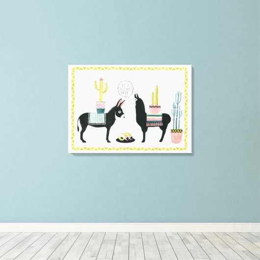 Laten we Taco Over Liefde Canvas Afdruk (Insitu (Houten vloer))