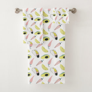 Laten we Taco Over Liefde Cirkel Taco Element Bad Handdoek
