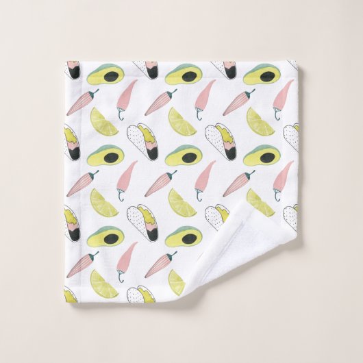 Laten we Taco Over Liefde | Cirkel Taco Element Bad Handdoek (Wasdoekje)