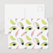 Laten we Taco Over Liefde | Cirkel Taco Element Briefkaart (Voorkant / Achterkant)