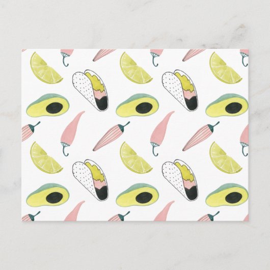 Laten we Taco Over Liefde | Cirkel Taco Element Briefkaart (Voorkant)