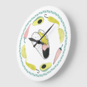 Laten we Taco Over Liefde | Cirkel Taco Element Grote Klok (Hoek)