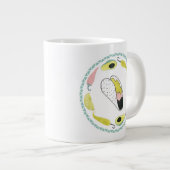 Laten we Taco Over Liefde | Cirkel Taco Element Grote Koffiekop (Voorkant rechts)