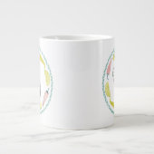 Laten we Taco Over Liefde | Cirkel Taco Element Grote Koffiekop (Voorkant)