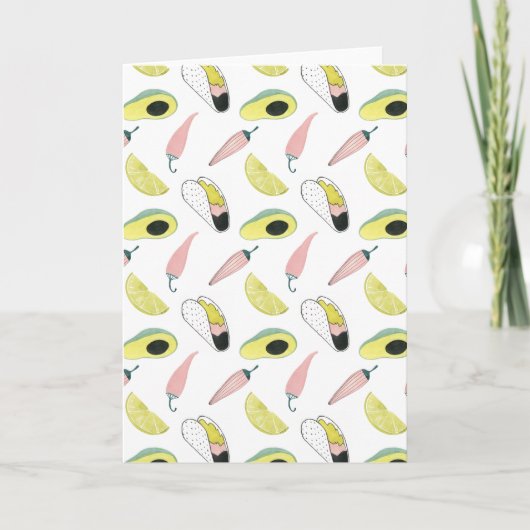 Laten we Taco Over Liefde | Cirkel Taco Element Kaart (Voorkant)