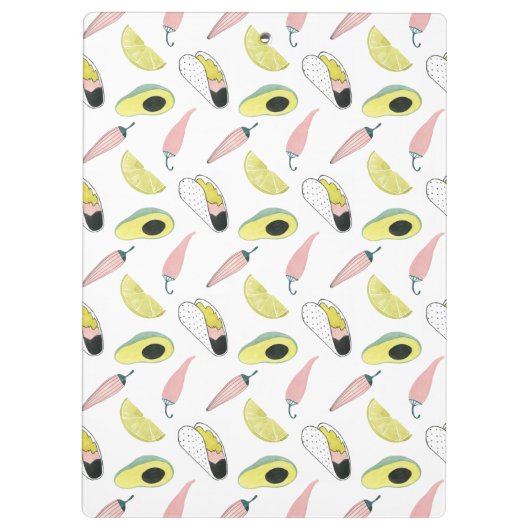 Laten we Taco Over Liefde | Cirkel Taco Element Klembord (Achterkant)