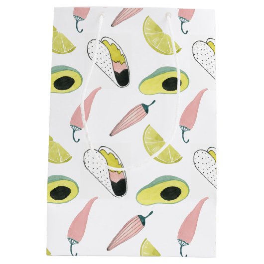 Laten we Taco Over Liefde | Cirkel Taco Element Medium Cadeauzakje (Achterkant)