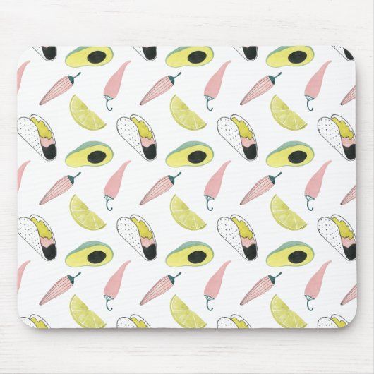 Laten we Taco Over Liefde | Cirkel Taco Element Muismat (Voorkant)