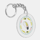 Laten we Taco Over Liefde | Cirkel Taco Element Sleutelhanger (Voorkant Links)