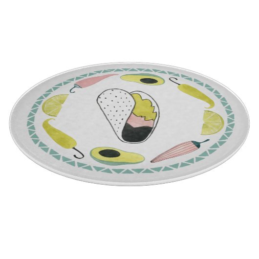 Laten we Taco Over Liefde | Cirkel Taco Element Snijplank (Hoek)