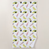 Laten we Taco Over Liefde | Cirkel Taco Element Strandlaken (Voorkant)