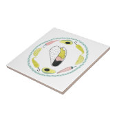 Laten we Taco Over Liefde | Cirkel Taco Element Tegeltje (Zijkant)