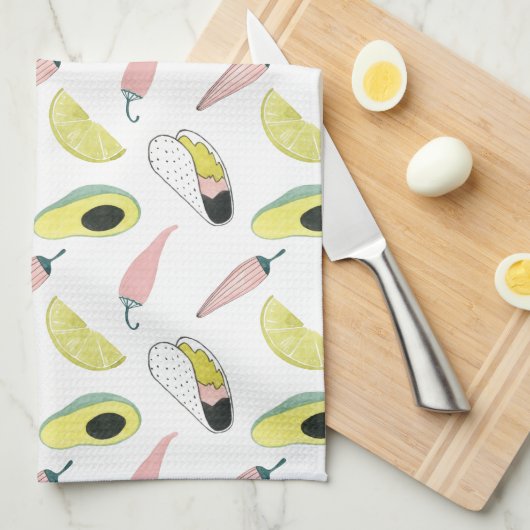 Laten we Taco Over Liefde | Cirkel Taco Element Theedoek (Quarter Fold)