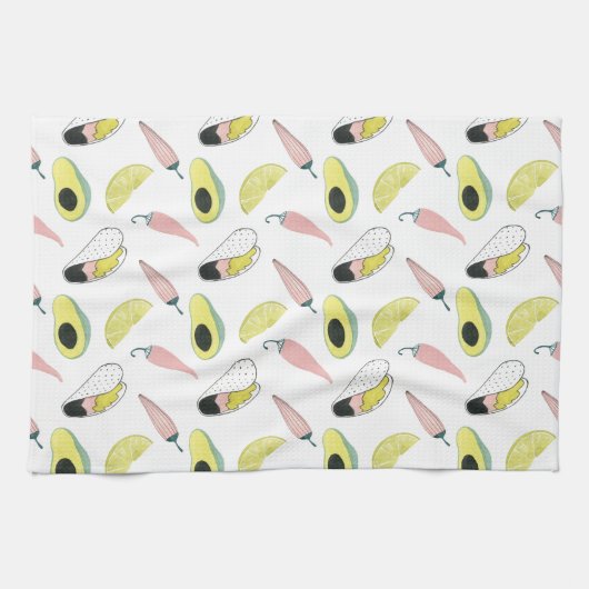 Laten we Taco Over Liefde | Cirkel Taco Element Theedoek (Horizontaal)