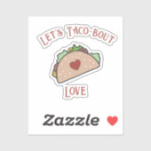 Laten we Taco-over Liefde Cutout Sticker (Vel)