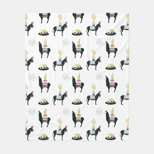 Laten we Taco Over Liefde Fleece Deken (Voorkant)