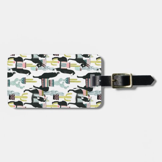 Laten we Taco Over Liefde | Llama en Donkey Patter Bagagelabel (Voorkant horizontaal)