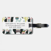 Laten we Taco Over Liefde | Llama en Donkey Patter Bagagelabel (Achterkant horizontaal)