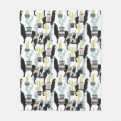 Laten we Taco Over Liefde | Llama en Donkey Patter Fleece Deken (Voorkant)
