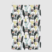 Laten we Taco Over Liefde | Llama en Donkey Patter Golfhanddoek (Voorkant)