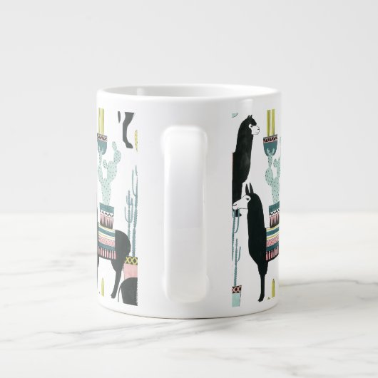 Laten we Taco Over Liefde | Llama en Donkey Patter Grote Koffiekop (Achterkant)