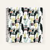 Laten we Taco Over Liefde | Llama en Donkey Patter Notitieboek (Voorkant)