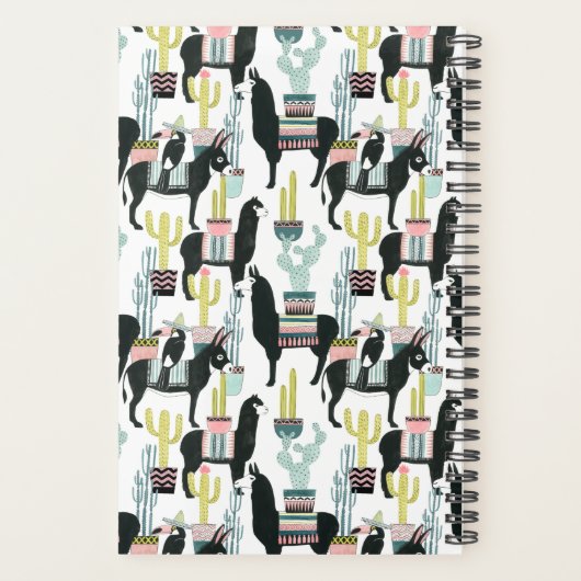 Laten we Taco Over Liefde | Llama en Donkey Patter Planner (Achterkant)
