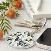 Laten we Taco Over Liefde | Llama en Donkey Patter Sleutelhanger (Voorkant Rechts)