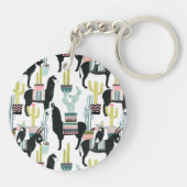 Laten we Taco Over Liefde | Llama en Donkey Patter Sleutelhanger (Achterkant)