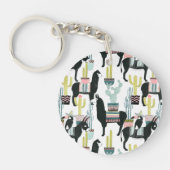 Laten we Taco Over Liefde | Llama en Donkey Patter Sleutelhanger (Voorkant)