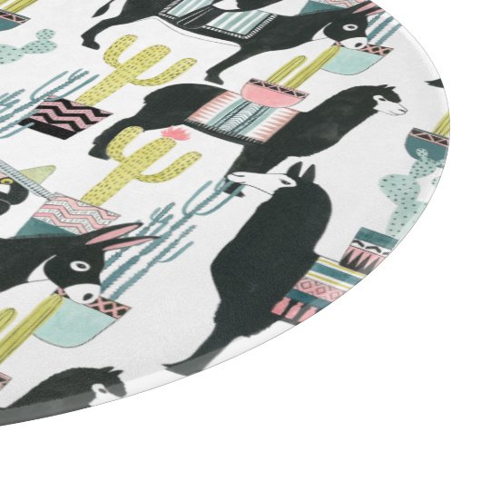 Laten we Taco Over Liefde | Llama en Donkey Patter Snijplank (Hoek)