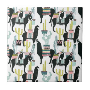 Laten we Taco Over Liefde   Llama en Donkey Patter Tegeltje