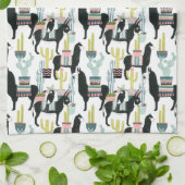 Laten we Taco Over Liefde | Llama en Donkey Patter Theedoek (Gevouwen)