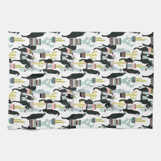 Laten we Taco Over Liefde | Llama en Donkey Patter Theedoek (Horizontaal)