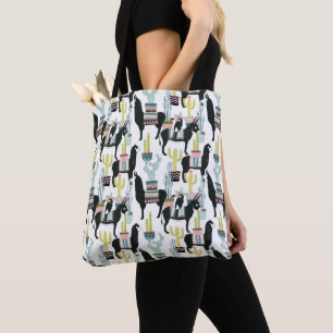 Laten we Taco Over Liefde   Llama en Donkey Patter Tote Bag