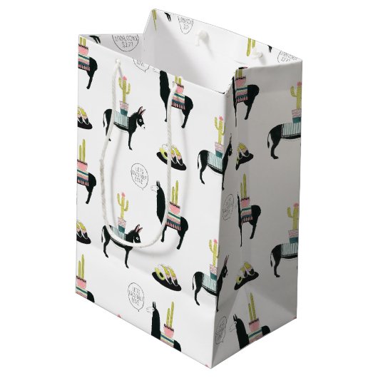 Laten we Taco Over Liefde Medium Cadeauzakje (Achterkant Gekanteld)