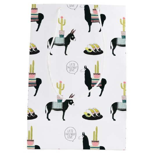 Laten we Taco Over Liefde Medium Cadeauzakje (Achterkant)