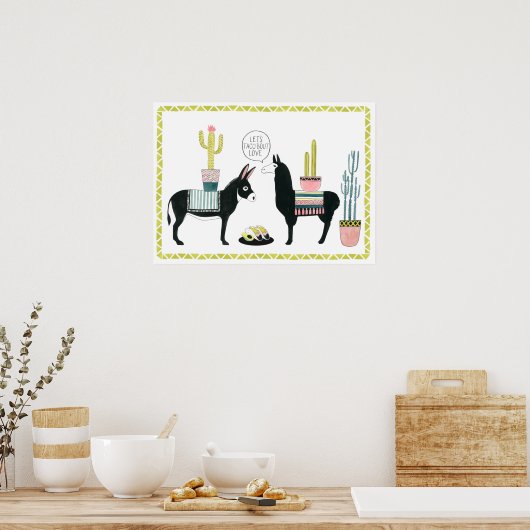 Laten we Taco Over Liefde Poster (Keuken)