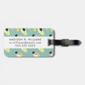 Laten we Taco Over Liefde | Taco Element Pattern Bagagelabel (Achterkant horizontaal)