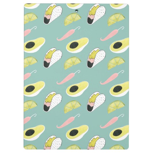 Laten we Taco Over Liefde | Taco Element Pattern Klembord (Achterkant)